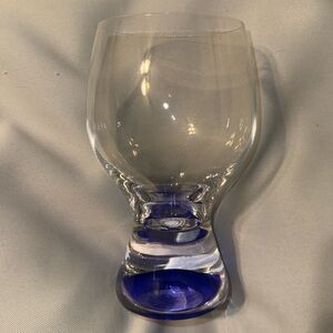 Bohemia Water or Red Wind Glass Colored Bottom one unique cup